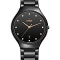 Rado Rado True Thinline Automatic Diamonds R27113722 Automatic R27113722 механические мужские часы черный циферблат, браслет высокотехнологичная керамика — вид спереди